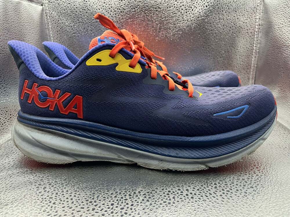 HOKA Clifton 9 Bellwether Blue/Dazzling Mens Shoes Sneakers Running Size 10.5